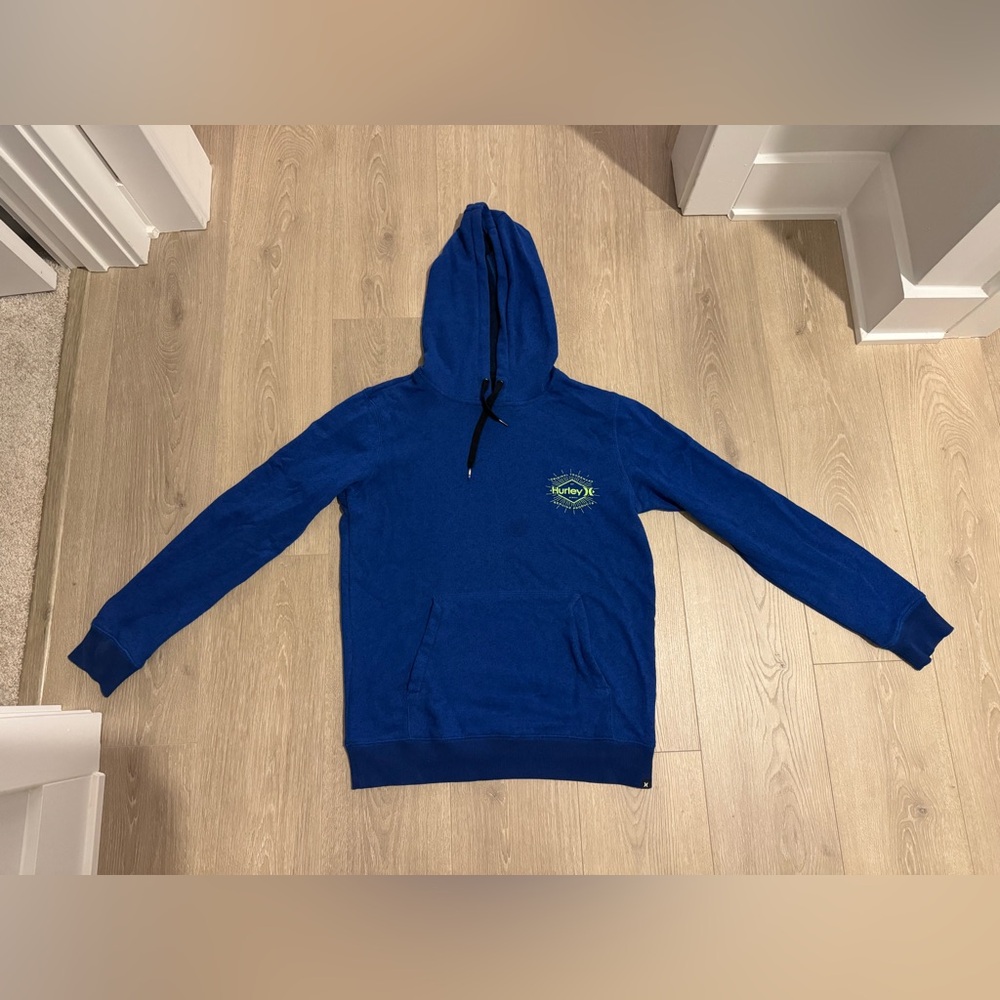 Hurley Royal Blue Hooded Sweatshirt with Small Graphic